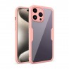 [PACHET 360] -  Husa pentru iPhone 15 Pro + Folie - Techsuit ColorVerse 360 Series - Roz