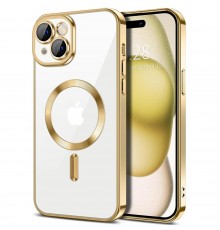 Husa pentru iPhone 15 Plus - Techsuit Luxury Crystal MagSafe - Gold