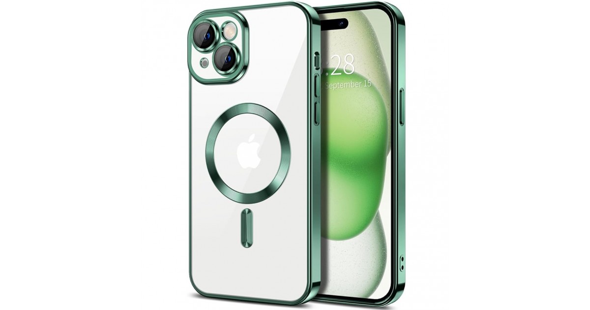 Husa pentru iPhone 15 Plus - Techsuit Luxury Crystal MagSafe - Deep Verde