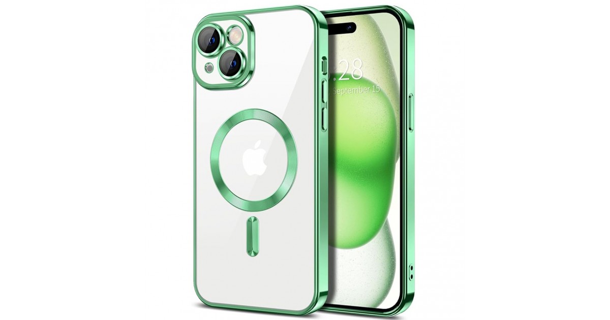 Husa pentru iPhone 15 Plus - Techsuit Luxury Crystal MagSafe - Light Verde