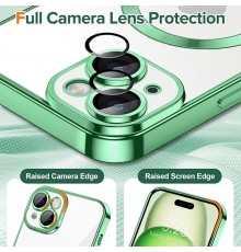 Husa pentru iPhone 15 Plus - Techsuit Luxury Crystal MagSafe - Light Verde