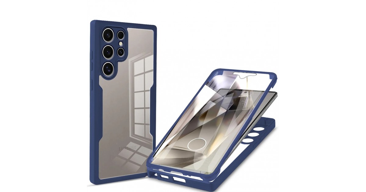 [PACHET 360] -  Husa pentru Samsung Galaxy S24 Ultra + Folie - Techsuit ColorVerse 360 Series - Albastra