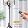 Selfie Stick Stabil cu Telecomanda, 67cm - Techsuit (S03) - Negru