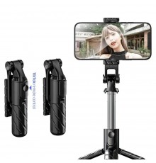 Mini Selfie Stick cu Telecomanda si Trepied - Techsuit (K03) - Negru