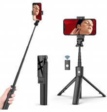 Selfie Stick cu Telecomanda, Tripod - Techsuit (K22) - Negru