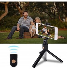 Selfie Stick cu Telecomanda si Trepied - Techsuit (K07) - Negru