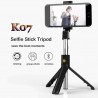 Selfie Stick cu Telecomanda si Trepied - Techsuit (K07) - Negru