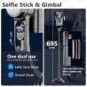 Selfie Stick cu Trepied si Telecomanda, 70cm - Techsuit (L18sMini) - Negru