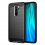 Husa Tpu Carbon Fibre pentru Xiaomi Redmi Note 8 Pro, Neagra