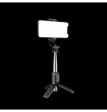 Selfie Stick cu Trepied si Telecomanda, 74cm, Mini - Techsuit (Q11) - Negru