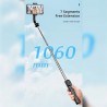 Selfie Stick cu Trepied si Telecomanda, Pliabil, 106cm - Techsuit (C01) - Negru