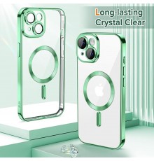 Husa pentru iPhone 15 - Techsuit Luxury Crystal MagSafe - Light Verde