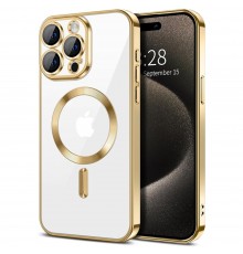 Husa pentru iPhone 15 Pro - Techsuit Luxury Crystal MagSafe - Gold