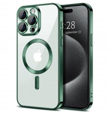 Husa pentru iPhone 15 Pro - Techsuit HaloFrost MagSafe Series - Midnight Verde