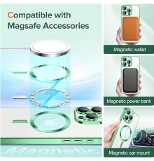 Husa pentru iPhone 15 Pro - Techsuit Luxury Crystal MagSafe - Light Verde