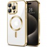 Husa pentru iPhone 15 Pro Max - Techsuit Luxury Crystal MagSafe - Gold