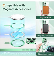 Husa pentru iPhone 15 Pro Max - Techsuit Luxury Crystal MagSafe - Light Verde