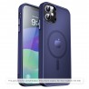 Husa pentru iPhone 15 Plus - Techsuit HaloFrost MagSafe Series - Deep Albastra