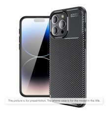 Husa pentru iPhone 15 Plus - Techsuit CarbonFiber - Neagra