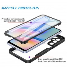 [PACHET 360] - Husa ColorVerse 360 + Folie de protectie -  Samsung Galaxy A05s  - Albastru