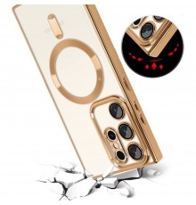 Husa pentru Samsung Galaxy S24 Ultra - Techsuit Luxury Crystal MagSafe - Gold