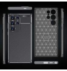 Husa pentru Samsung Galaxy S24 Ultra - Techsuit CarbonFiber - Neagra