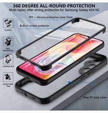 [PACHET 360] - Husa ColorVerse 360 + Folie de protectie -  Samsung Galaxy S24  - Albastru