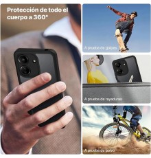 [PACHET 360] - Husa ColorVerse 360 + Folie de protectie -  Xiaomi Redmi 13C 4G / Poco C65  - Negru