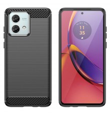 Husa pentru Motorola Moto G84 - Techsuit Carbon Silicone - Neagra