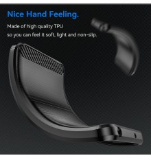 Husa pentru Honor X6a - Techsuit Carbon Silicone - Neagra