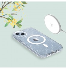 Husa pentru iPhone 15 Pro - Techsuit SparkleSkin MagSafe Series - Clear