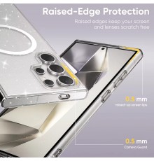 Husa pentru Samsung Galaxy S24 Ultra - Techsuit SparkleSkin MagSafe Series - Clear