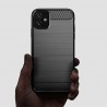 Husa pentru iPhone 11 - Techsuit Carbon Silicone - Albastra