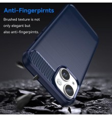 Husa pentru iPhone 11 - Techsuit Carbon Silicone - Albastra