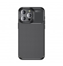 Husa pentru iPhone 15 Pro Max - Techsuit CarbonFiber - Neagra