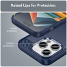 Husa pentru iPhone 15 Pro Max - Techsuit Carbon Silicone - Albastra