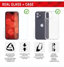 Folie pentru iPhone 15 Pro Max - Displex Real Glass + Case - Clear