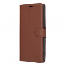 Husa pentru Honor X6a - Techsuit Leather Folio - Maro