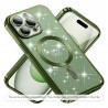 Husa pentru iPhone 15 Pro - Techsuit Luxury Glitter MagSafe - Deep Verde