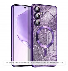 Husa pentru iPhone 15 Pro - Techsuit Luxury Glitter MagSafe - Light Verde