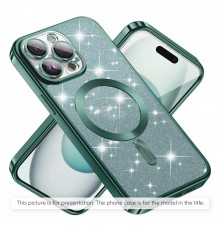 Husa pentru iPhone 15 Pro - Techsuit Luxury Glitter MagSafe - Light Verde