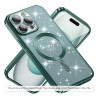 Husa pentru iPhone 15 Pro - Techsuit Luxury Glitter MagSafe - Light Verde