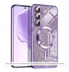 Husa pentru iPhone 15 Pro - Techsuit Luxury Crystal MagSafe - Argintie