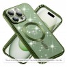 Husa pentru iPhone 15 Pro Max - Techsuit Luxury Glitter MagSafe - Deep Verde