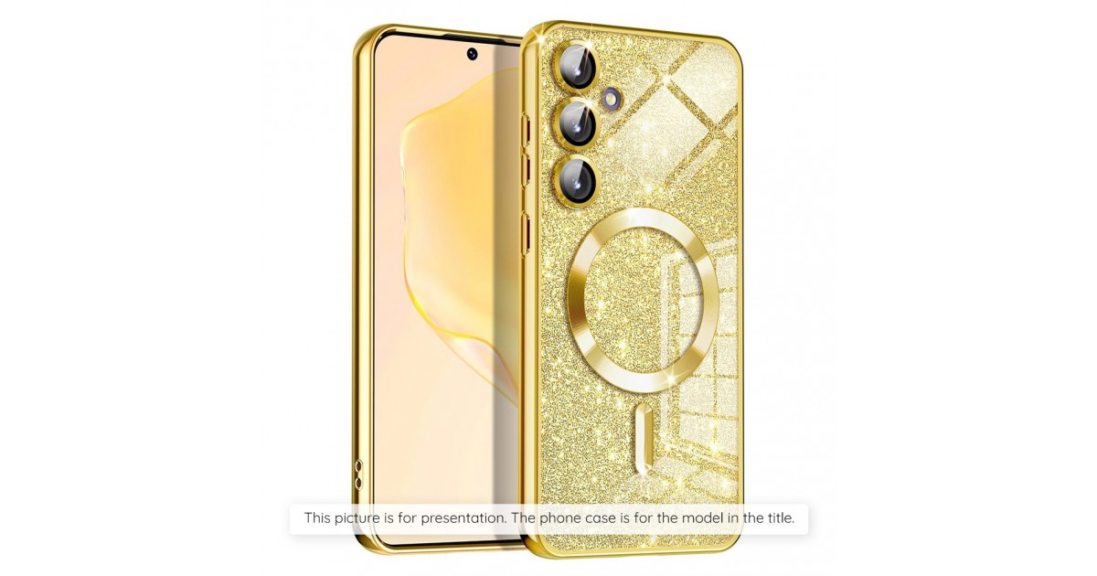 Husa pentru iPhone 15 Pro Max - Techsuit Luxury Glitter MagSafe - Gold