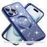 Husa pentru Samsung Galaxy S24 Plus - Techsuit Luxury Glitter MagSafe - Deep Albastra