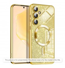 Husa pentru iPhone 15 - Techsuit Luxury Glitter MagSafe - Deep Verde