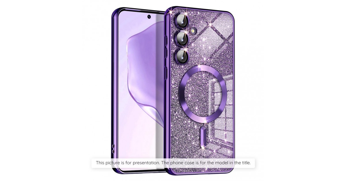 Husa pentru iPhone 15 - Techsuit Luxury Glitter MagSafe - Deep Mov