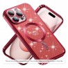 Husa pentru iPhone 15 Plus - Techsuit Luxury Glitter MagSafe - Rosie