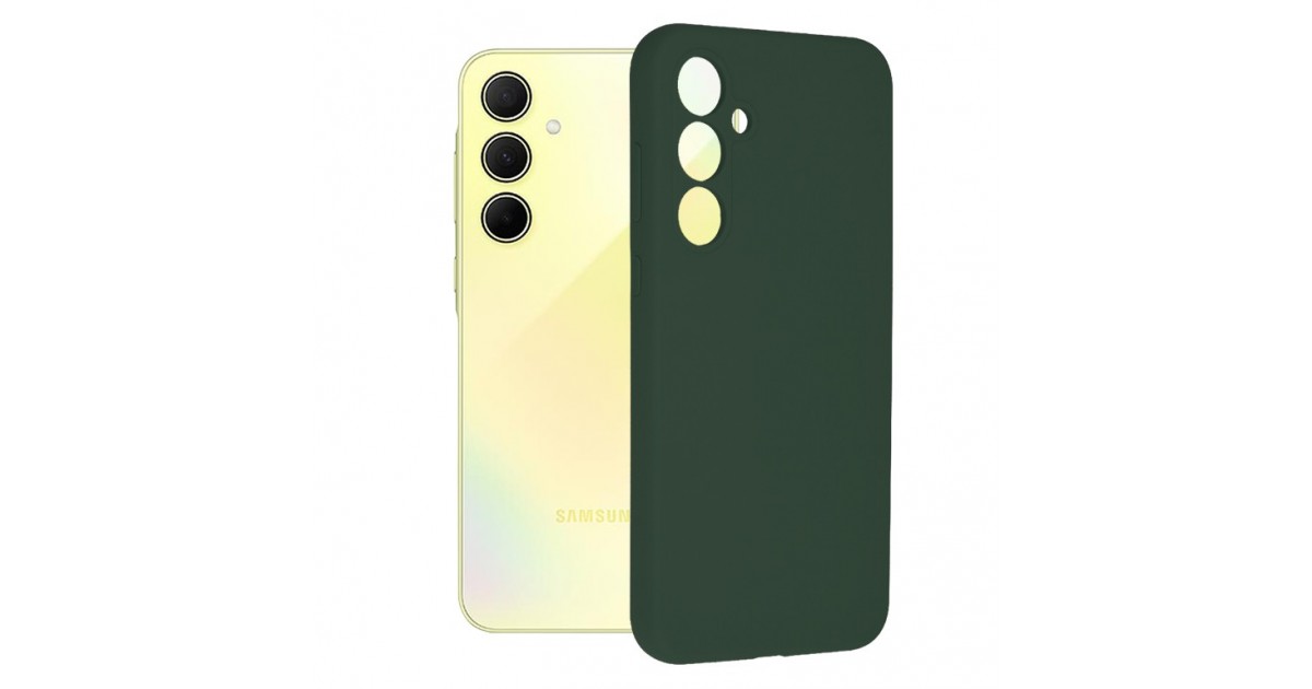 Husa pentru Samsung Galaxy A35 5G - Techsuit Soft Edge Silicone - Verde inchisa